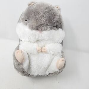 Amuse~ 11" Sleeping Chubby Hamster Plush~ 2018 Japan Gray Stuffed Animal